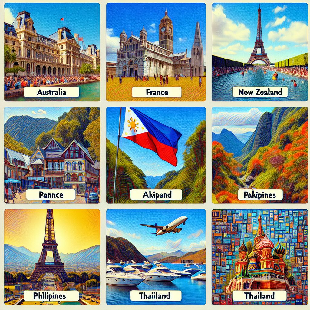 Quiz image for: Australia, France, New Zealand, Pakistan, Philippines, Thailand, United Kingdom