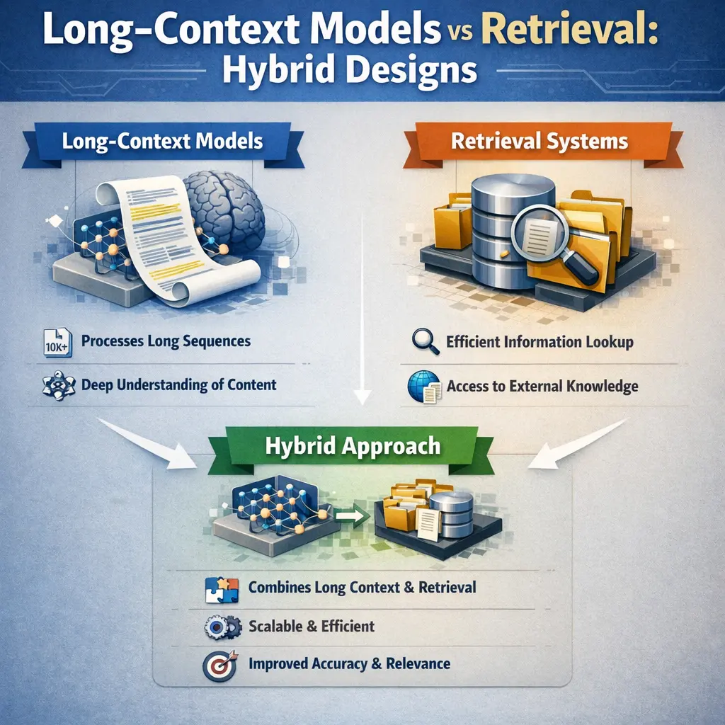 Quiz: Long-Context Models vs Retrieval: Hybrid Designs - Quizzly.ai
