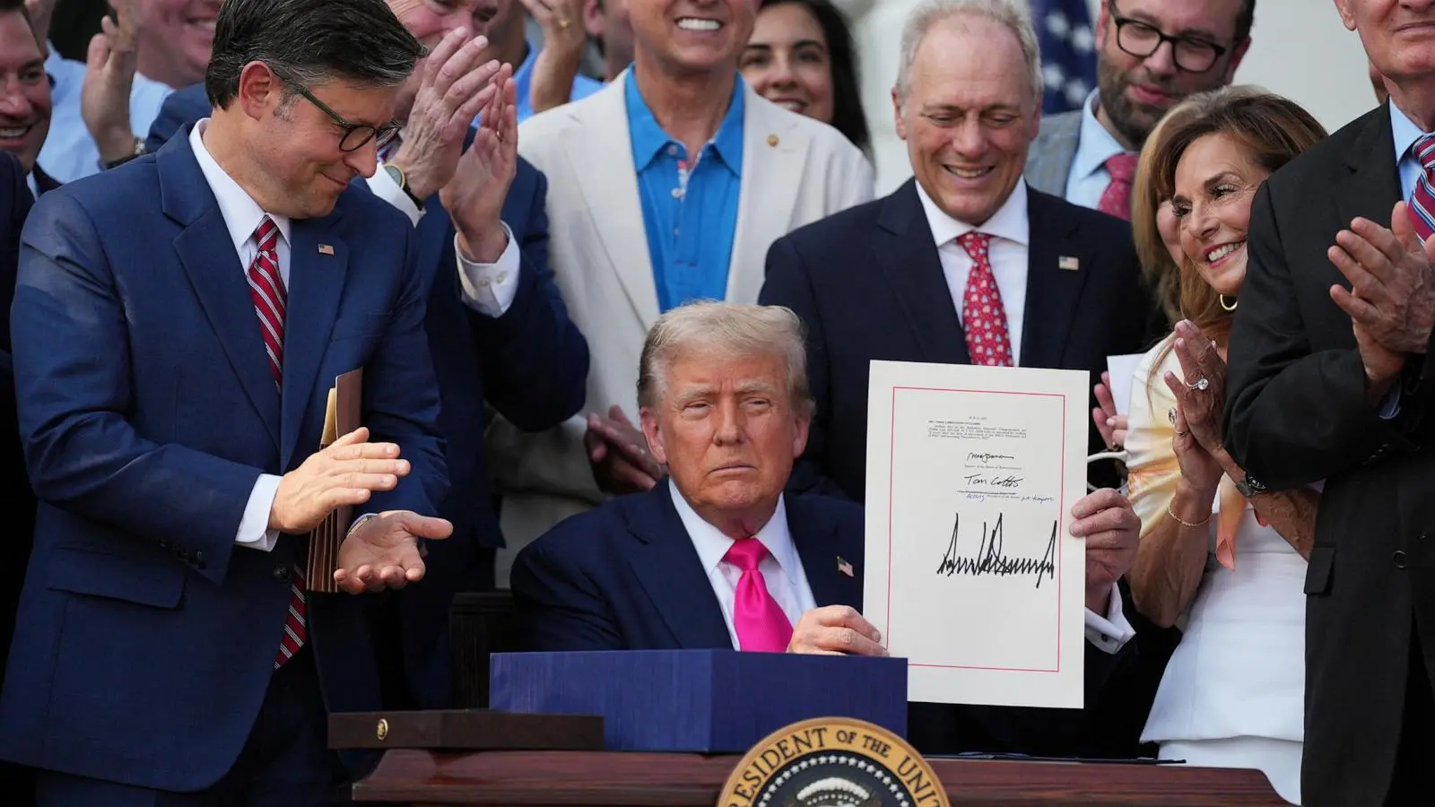 Quiz image for: Trump signs controversial spending bill during White House 4th of July celebrations